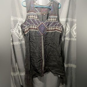 Johnny Was sleeveless top/ short dress. Size Xl